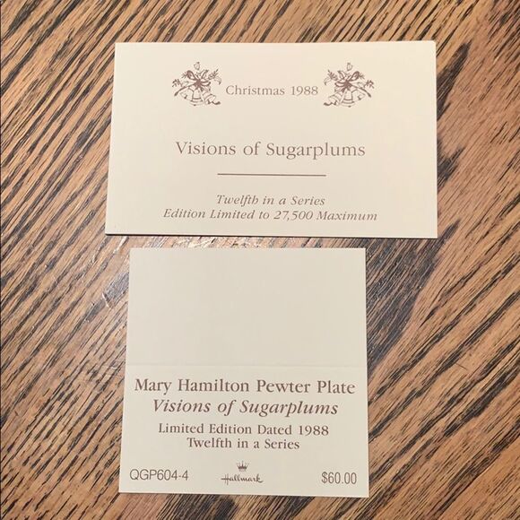 Vintage 1988 visions of sugarplums Pewter plate - Picture 7 of 7